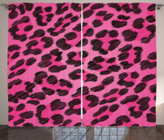 Vibrant Leopard Skin Curtain