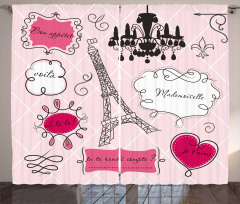 Doodle Frames French Curtain