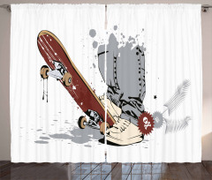 Skate and Sneakers Curtain