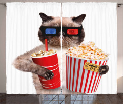Cat Popcorn Curtain