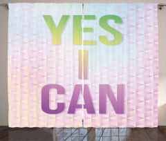 Yes I Can Words Curtain