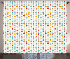 Colorful Large Dots Curtain