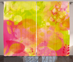Spring Yard Watercolors Curtain