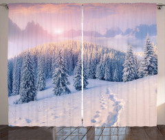 Idyllic Winter Morning Curtain