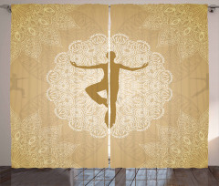 Mandala Man Posture Curtain