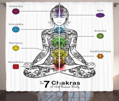 7 Chakra Signs Ornate Curtain