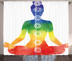 Woman with Chakra Curtain