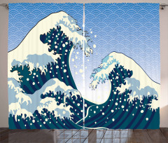 Ocean Wind Art Curtain