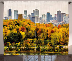 Montreal in Autumn Season Curtain