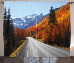 Highway Countryside Travel Curtain