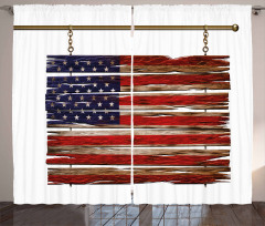 Rustic Flag Curtain