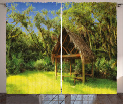 Tropic Hut Woods Curtain