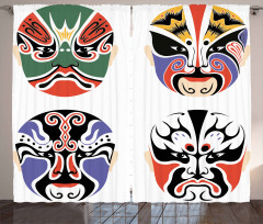 Chinese Opera Mask Curtain