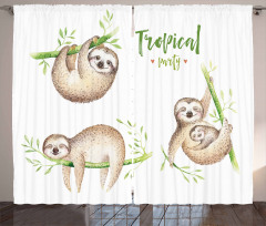 Babies Palm Leaves Curtain