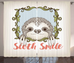 Animal Floral Frame Curtain