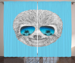 Hawaiian Beach Hipster Curtain