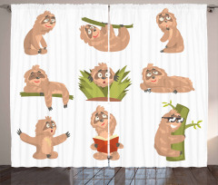 Different Posed Animals Curtain