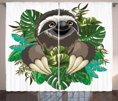 Cartoon Mammal Jungle Curtain