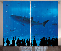Aquarium Park and People Curtain