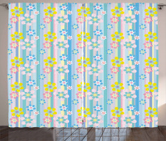 Abstract Spring Daisies Curtain