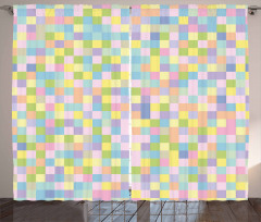 Colorful Squares Mosaic Curtain