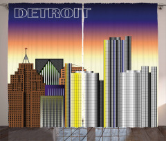 Retro Style Metropolis Curtain