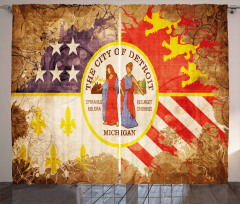 Antique Old USA Flag Curtain