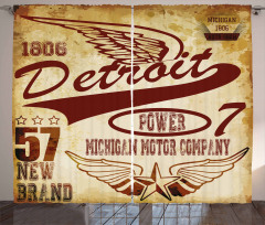 Vintage Michigan Auto Curtain