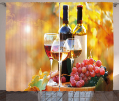 Wine Themed Grape Country Curtain