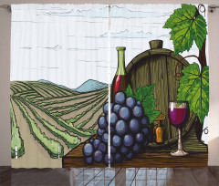 Views of Vineyards Grapes Curtain