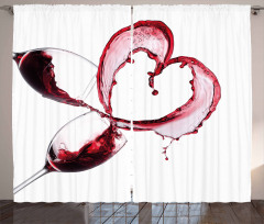 Heart Shape Spilling Wine Curtain