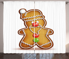 Cartoon Santa Curtain