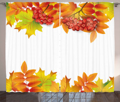 Autumn Branches Border Curtain