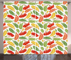 Autumnal Flora Pattern Curtain