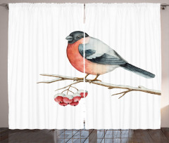 Wild Bird Watercolor Curtain