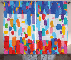 Colorful Abstract Painting Curtain