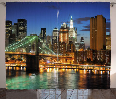 New York at Night Bridge Curtain