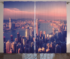 Dreamy Hong Kong Scenery Curtain