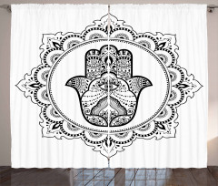 Mehndi Mandala Oriental Curtain