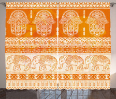 Traditional Ornate Border Curtain