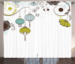 Abstract New Year China Curtain