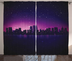 City Skyline Urban Life Curtain