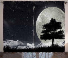 Giant Moon Tree Curtain