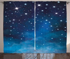 Vibrant Star Ombre Sky Curtain