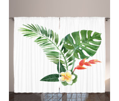 Blooming Tropical Fern Curtain