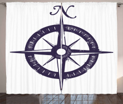 Sailing Navy Color Curtain