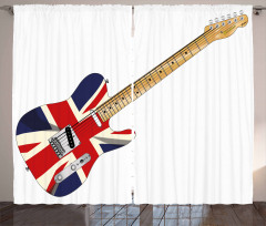 Electric Guitar Flag Curtain