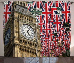 UK Flags Curtain