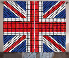 Mosaic British Flag Curtain
