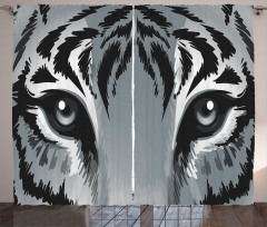 Tiger Sharp Eyes Wildlife Curtain